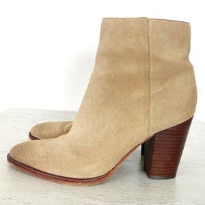 Sam Edelman Tan Suede 3 1/2" Heeled Booties Size 6.5